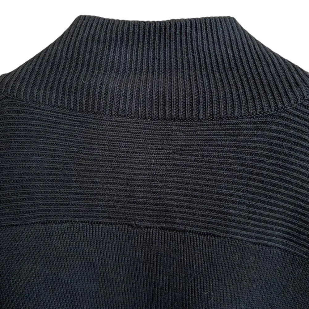 Tasso Elba olive green-brown long sleeved‎ zip and snap neck sweater size XL